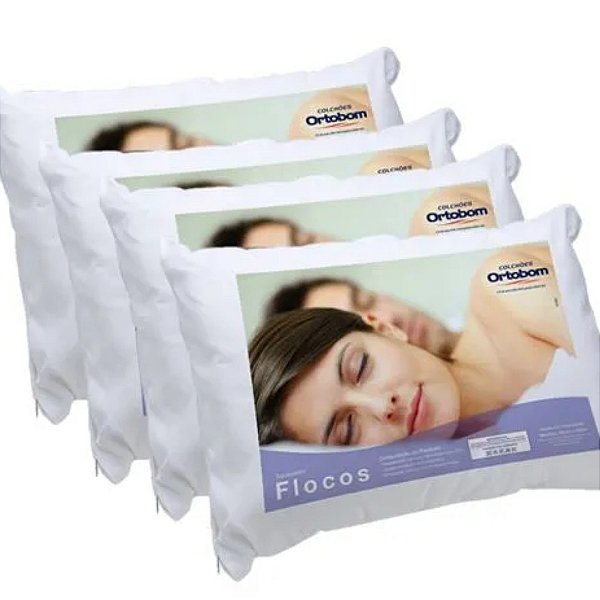 Travesseiro Ortobom Flocos Branco