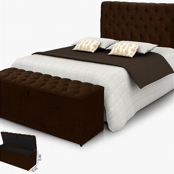 Cabeceira SUEDE AVELUDADA marrom