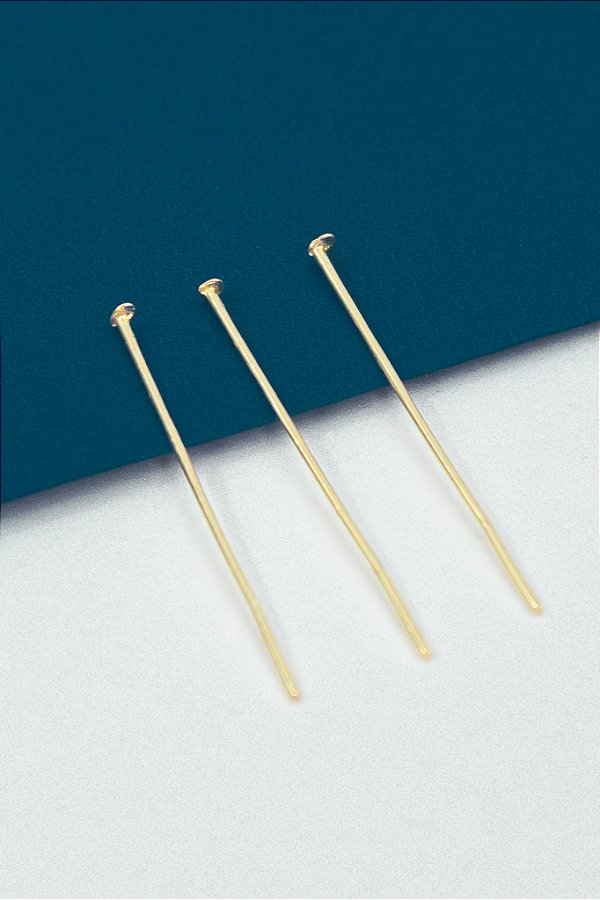 Alfinete Prego 4Cm Ouro - 100Pçs