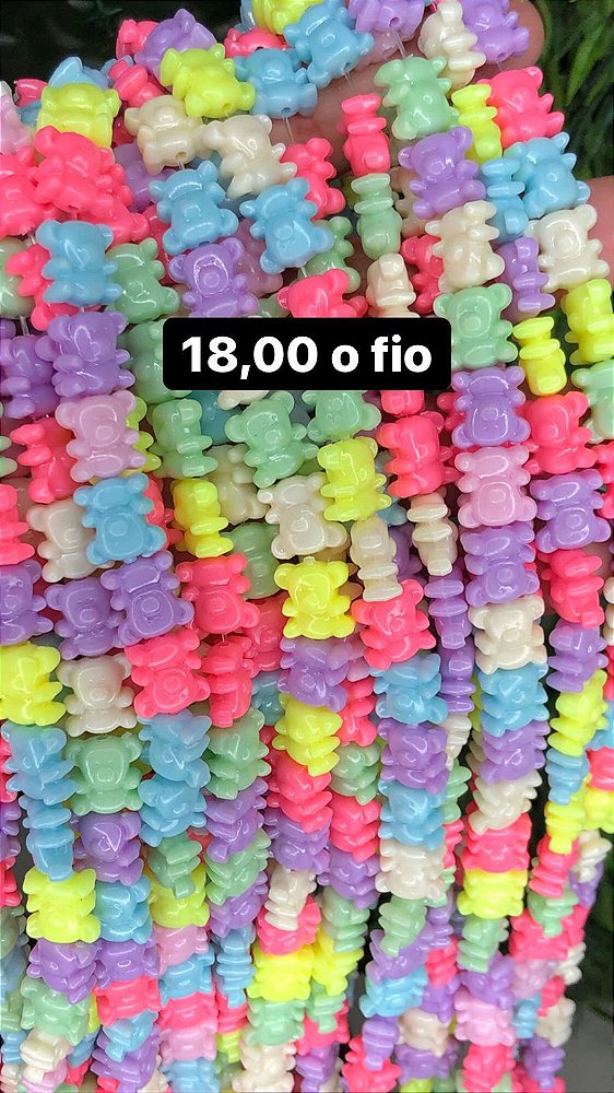 Fio De Urso Candy Color - 40Cm O Fio