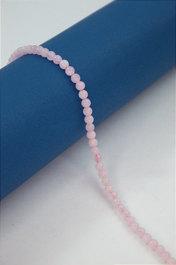 Fio Pedra 4Mm Quartzo Rosa - O Fio