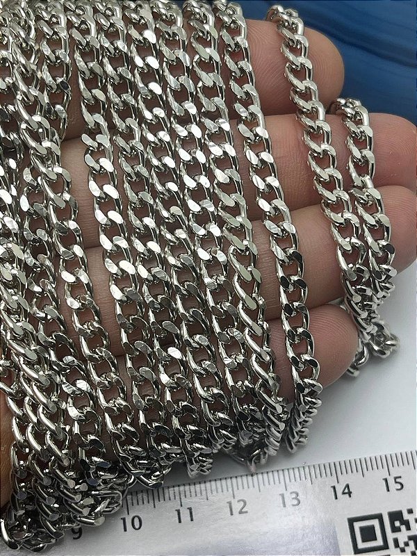 Corrente Grume Lixada Arame 1,5Mm * Alumínio Anodizada Níquel