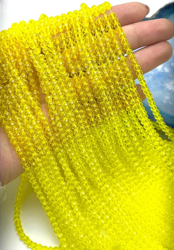 Fio Cristal 4mm Vidro Facetado - O Fio