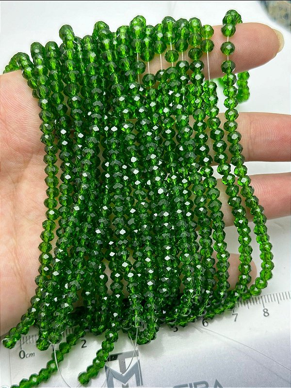 Fio Cristal Vidro 4mm Facetado - O Fio