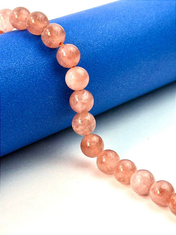 Fio Pedra 8Mm Quartzo Goiaba - o fio