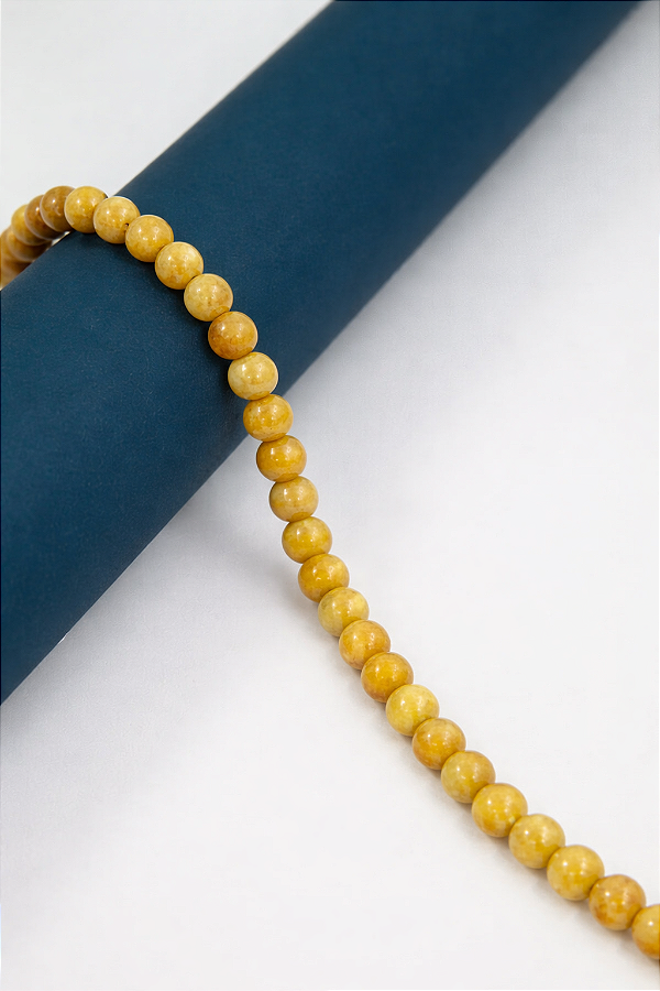 Fio Pedra 8Mm Agata Amarela - O Fio