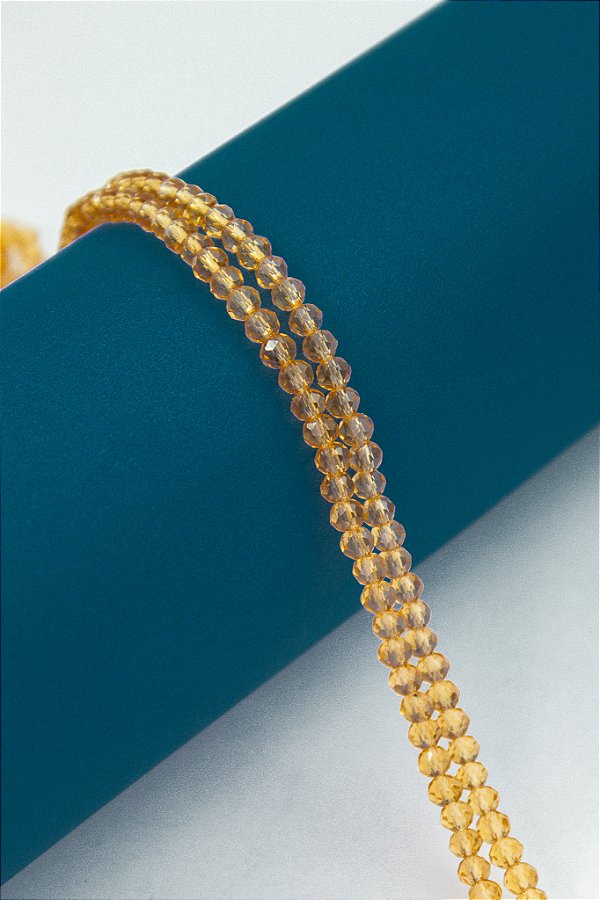 Fio Cristal 4Mm Vidro Facetado - O Fio