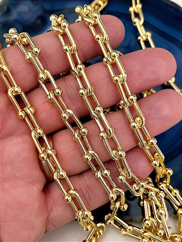 Corrente Tifani - Banho De 02 Milésimos De Ouro 18K - O Metro