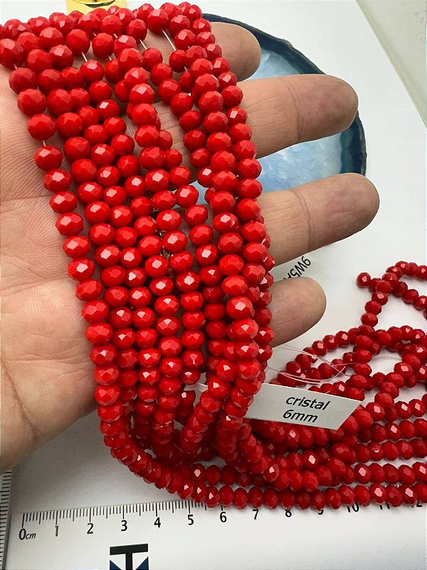 Fio Cristal 6mm Vidro Facetado - O Fio