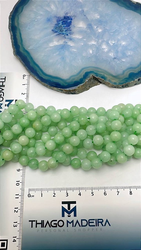 Fio Pedra 8Mm Agata Verde - O Fio
