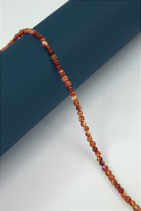 Fio Pedra 4Mm Agata De Fogo - O Fio