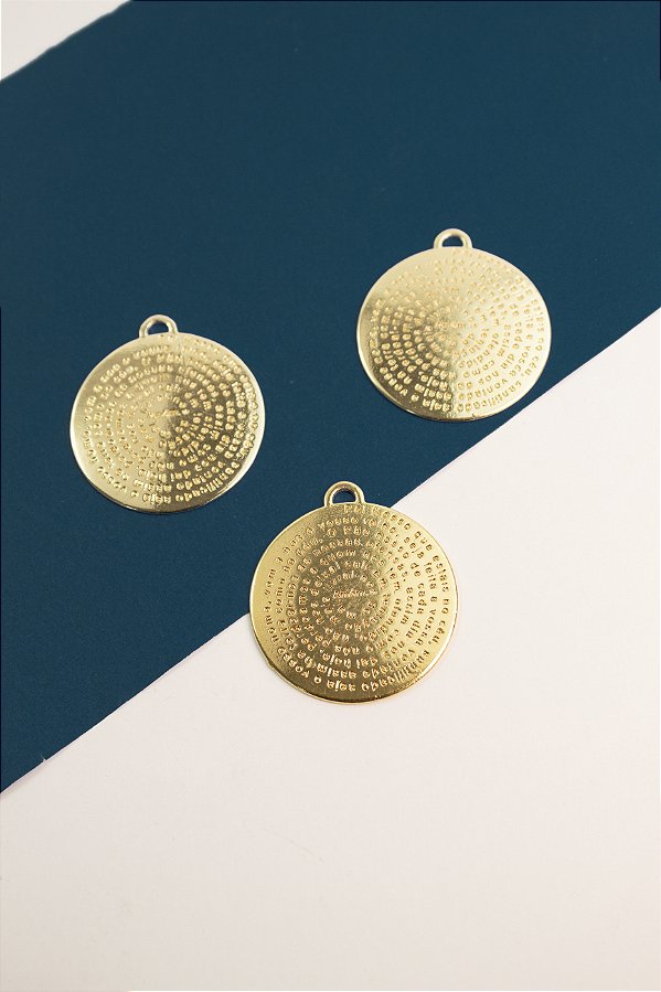 Pingente Pai Nosso 35Mm Ouro - 01 Unid