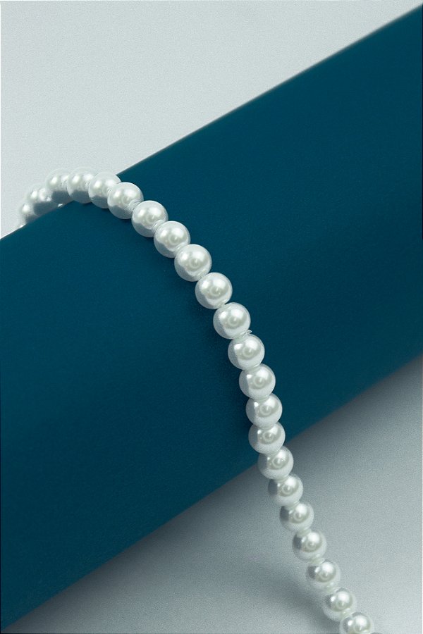 Fio Perola Vidro 6mm Branca - O Fio