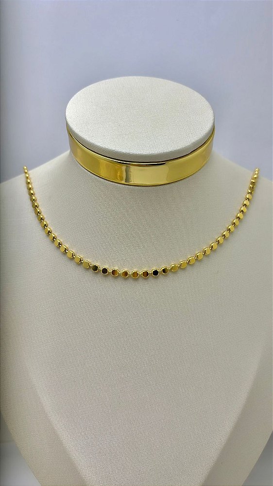 Colar Quadrada Grossa 45Cm - 01 Und