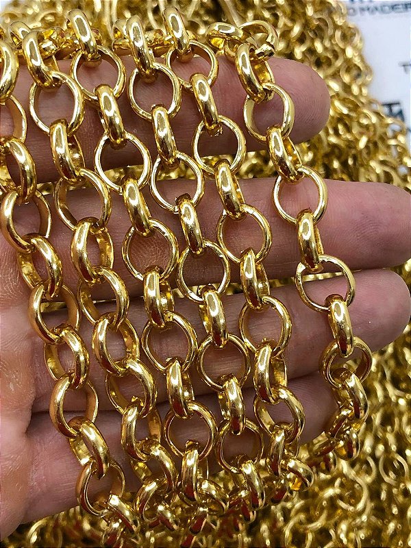 Corrente Guaraná Grossa 2,5Mm - Portuguesa - Alumínio Ouro