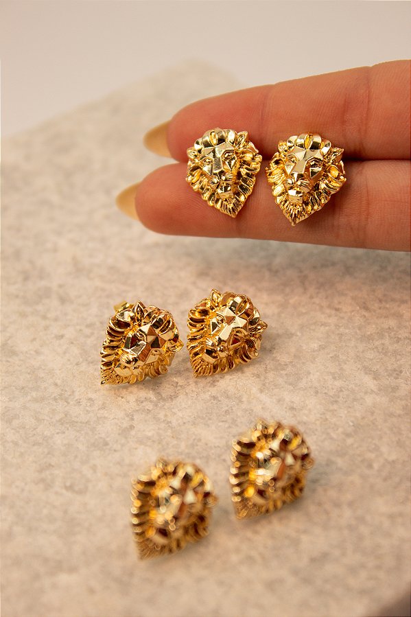 Brinco Leao Ouro - O Par