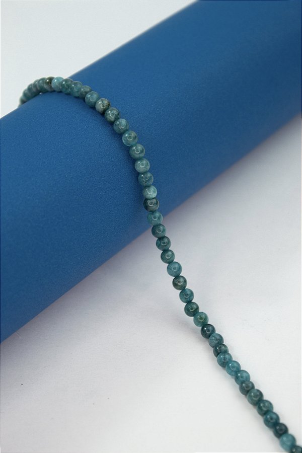 Fio Pedra 4Mm Jade Azul Mix - O Fio