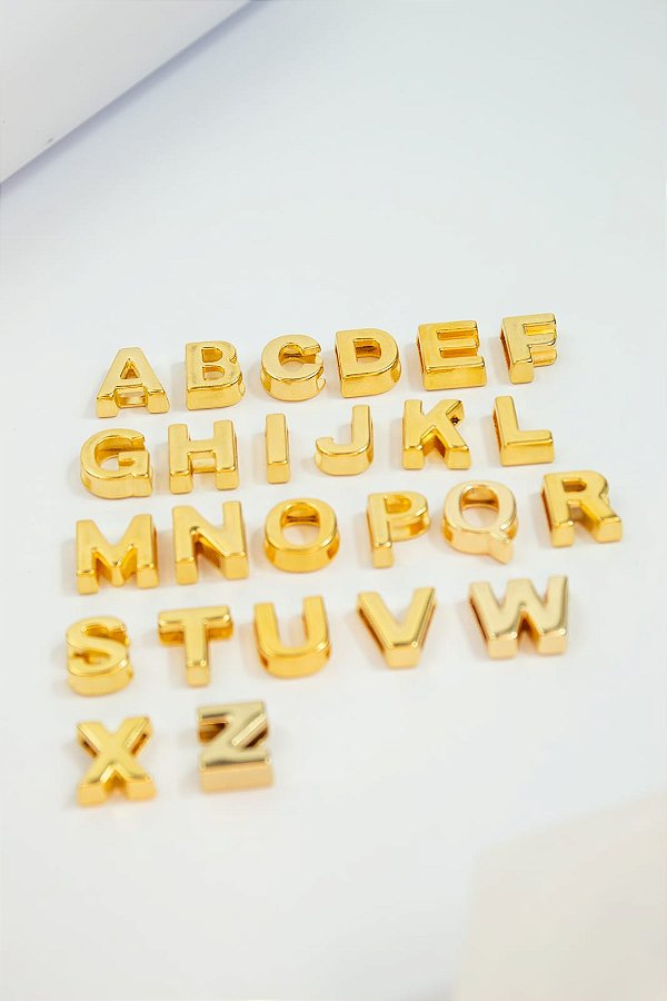 Pingente Letra Passante Ouro - 01 Unid