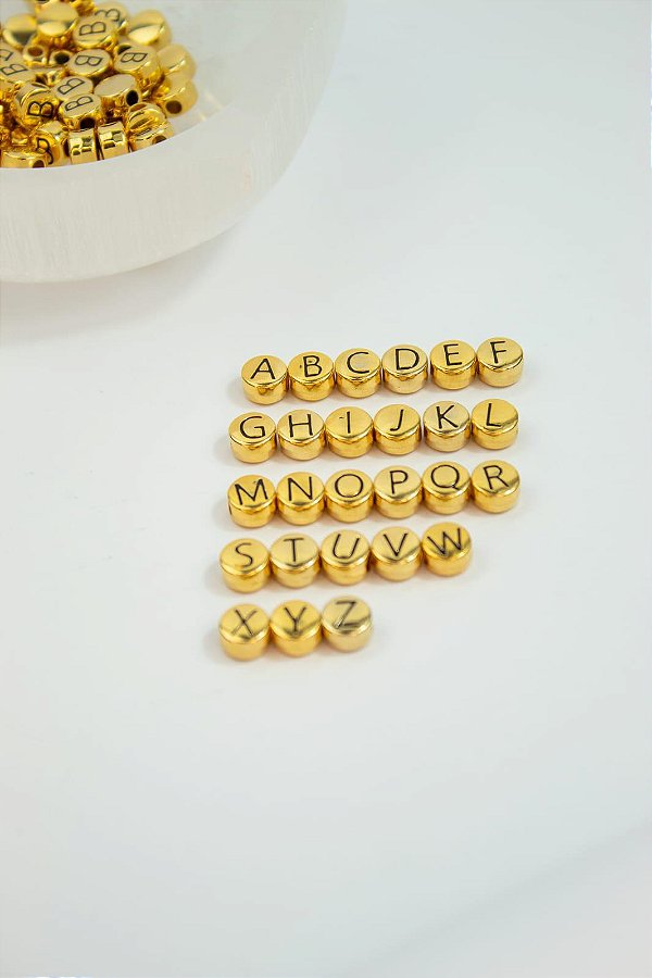 Pingente Letra Furo Passante Ouro - 01 Unid