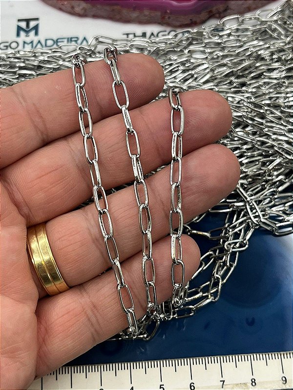 Corrente Aço Inox tipo Cartier Arame 1,2Mm - Nao Escurece Nunca - Antialergica - Codigo 569 - 1 Metro