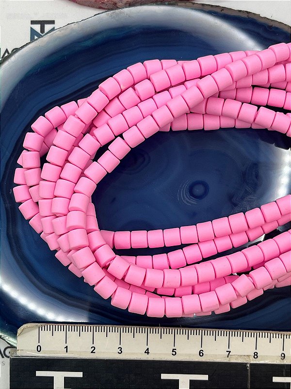 Fio De Fimo Borracha 5Mm Rosa Claro  - O Fio
