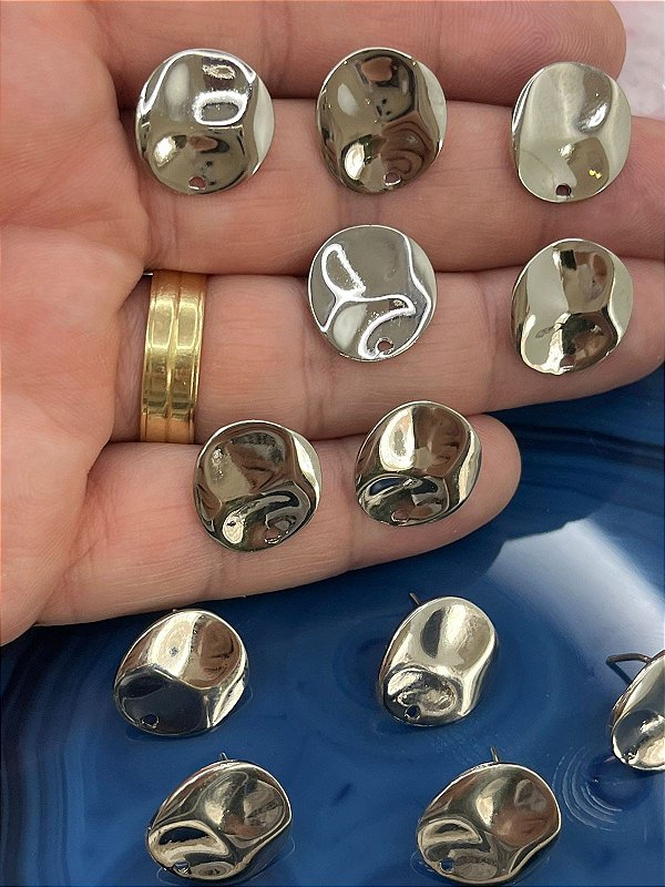 Base De Brinco Níquel Branco - O Par