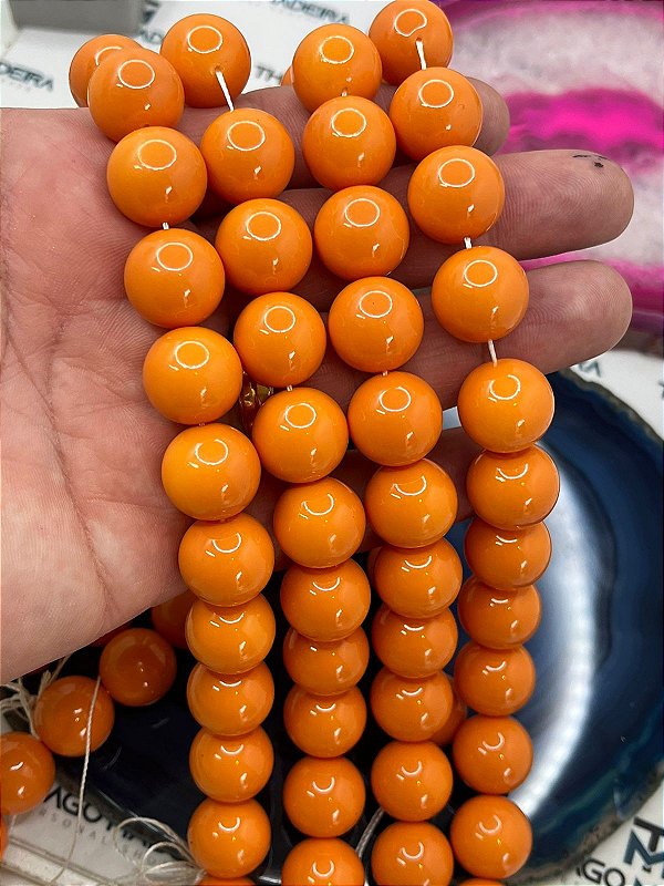 Porcelana 16Mm Laranja - O Fio
