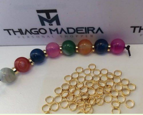 Entremeio Disco 4Mm Metal - 1000Pçs - Banho De 02 Milésimos De Ouro 18K
