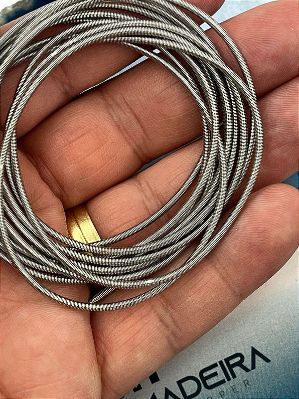 Pulseira Corda De Violao Maleavel Níquel Branco - Ela Estica - 01 Unid