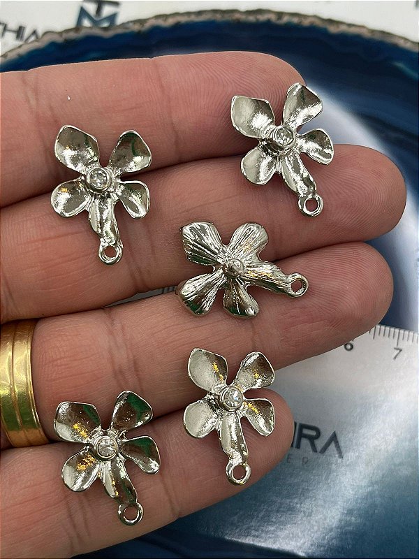 Base De Brinco Níquel Branco - O Par