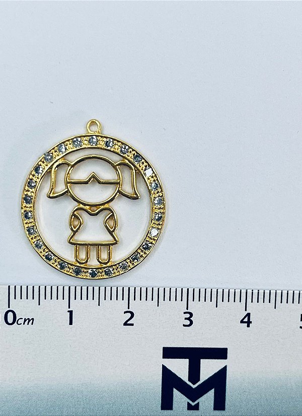 Pingente Menina Ouro - 01 Unid