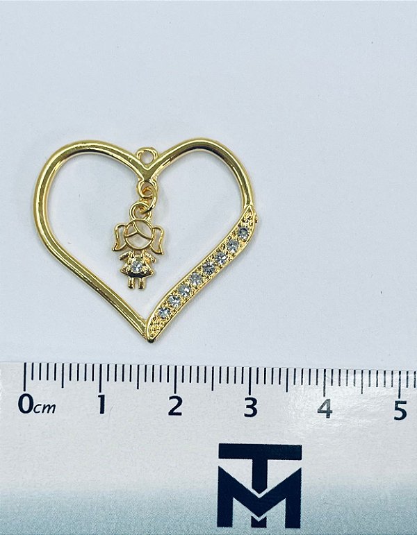 Pingente Menina Ouro - 01 Unid