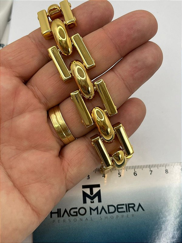 Pulseira Elo Quadrado S/ Acabamento - 15Cm - 01 Unid