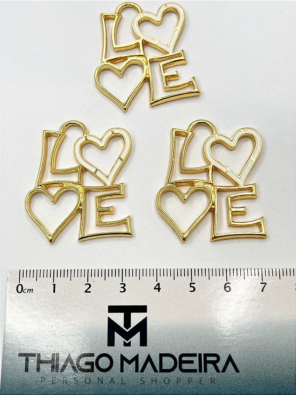 Pingente Love Resinado - 01 Unid