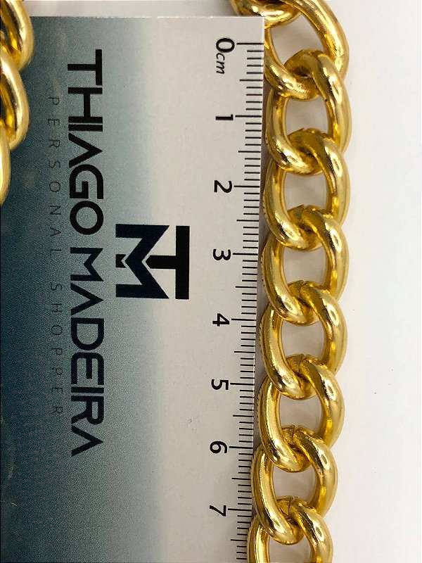 Corrrente Grume 3,5Mm Alumínio Ouro Corrente Alumínio Grossa