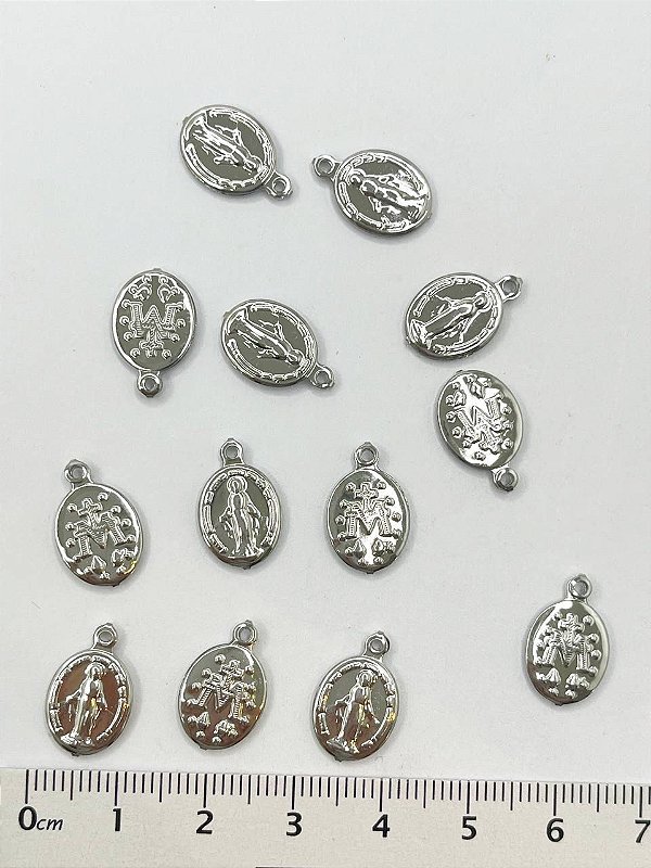 Pingente De Aço Inox Nossa Senhora Das Gracas - 01 Unid