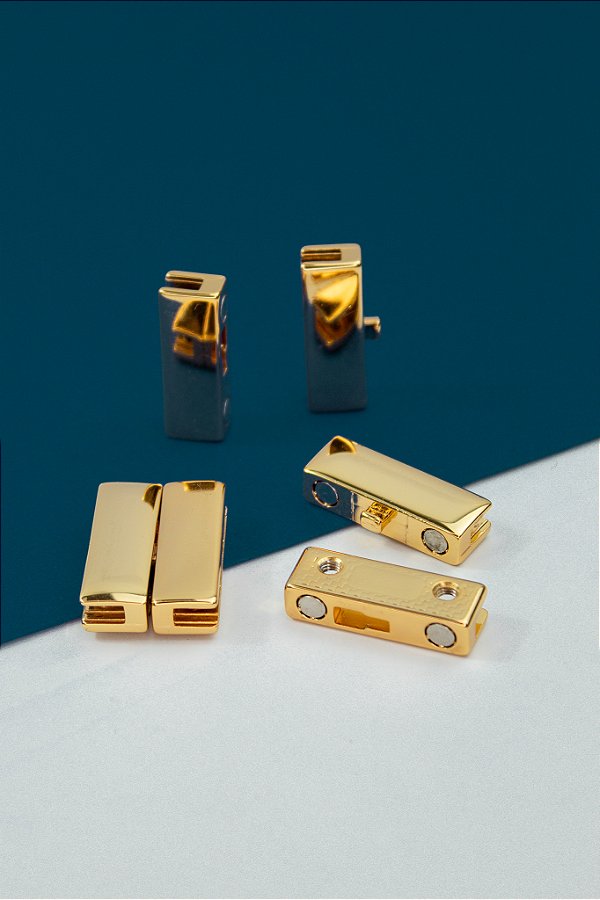 Fecho Ima Retangular Ouro - 01 Und