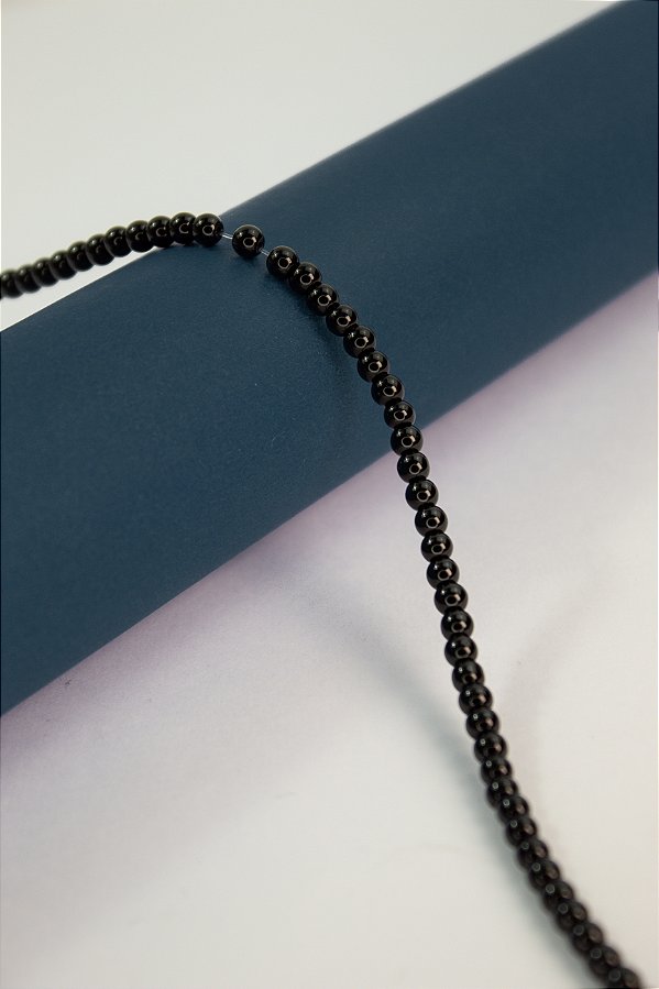 Fio Pedra 4Mm Onix Preto - O Fio