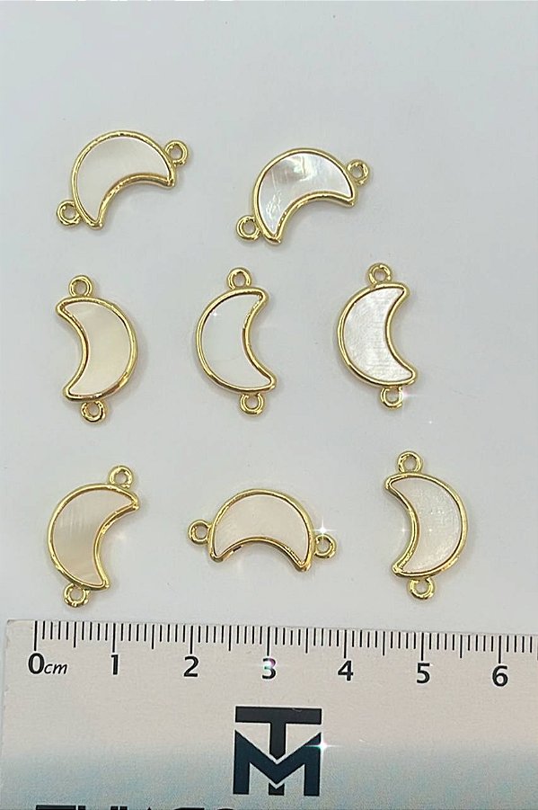 Pingente Lua Madreperola Semijoia - 01 Unid