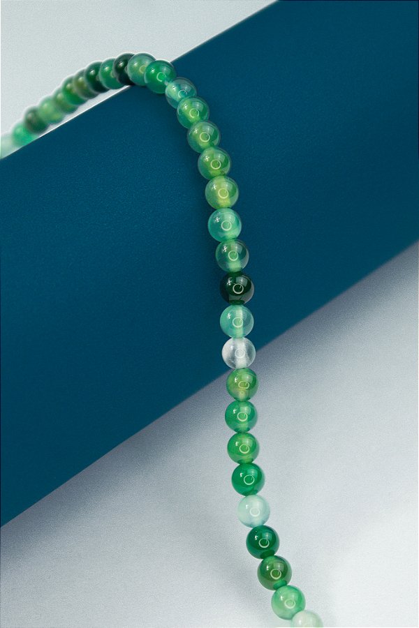 Fio Pedra 6Mm Verde Mix - O Fio