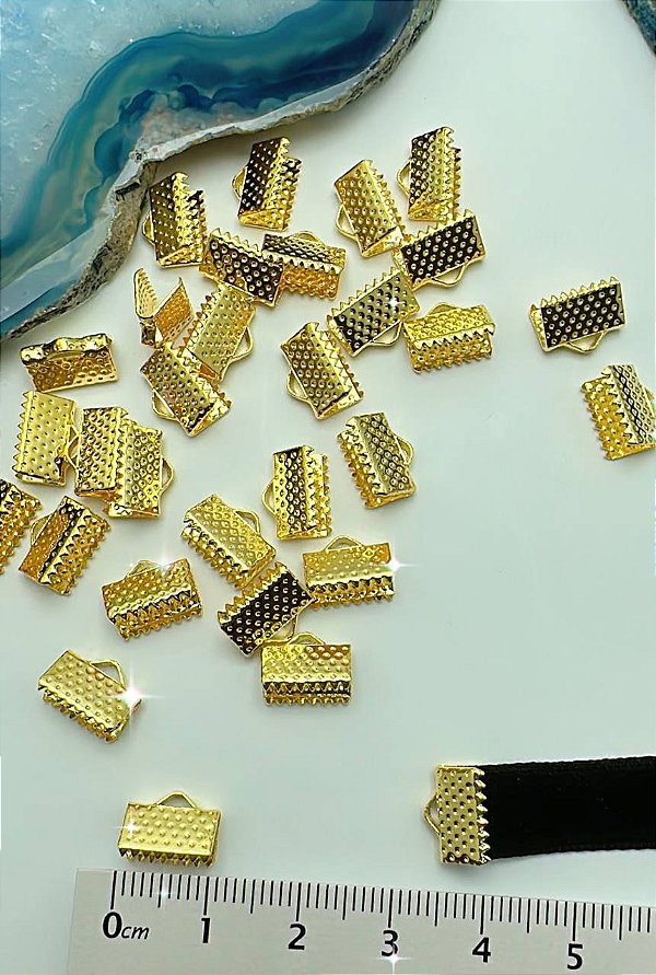 Terminal Jacare 10Mm Ouro - 10Pçs