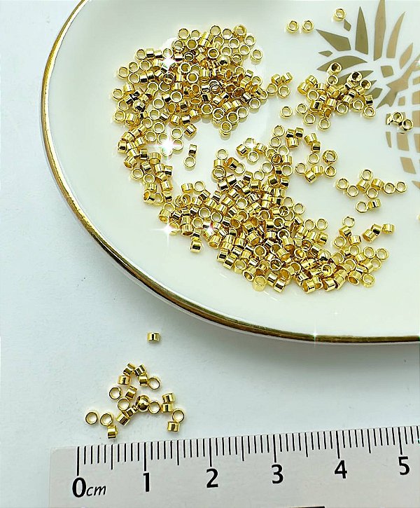Entremeio Trava 2Mm Ouro - 200Pçs