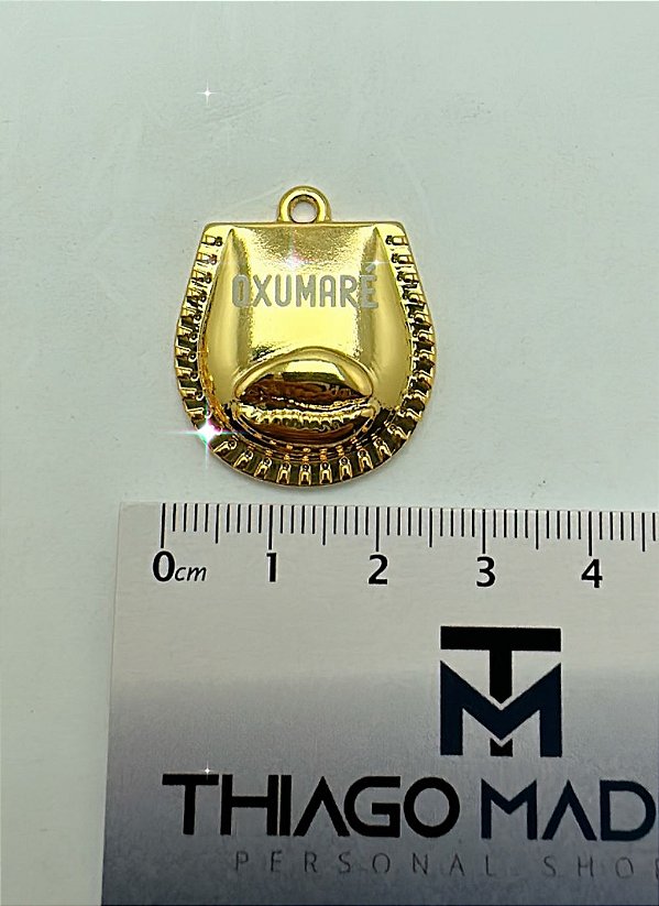 Pingente Religioso - Oxumare Com Búzio 25Mm - Banho De Ouro 02 Milésimos Mais Verniz Italiano -01 Unid
