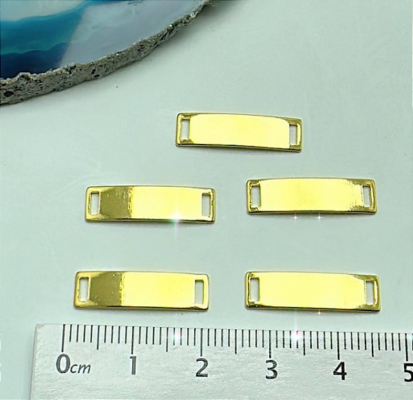 Pingente Chapa Medida 21X6Mm Ouro - 01 Unid