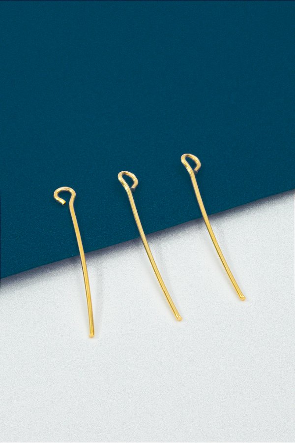 Alfinete Contra Pino 3Cm Ouro - 100Pçs