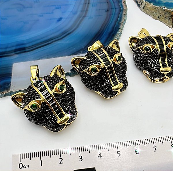 Pingente Tigre - Banho De 03 Milesimos De Ouro 18K - 01 Unid