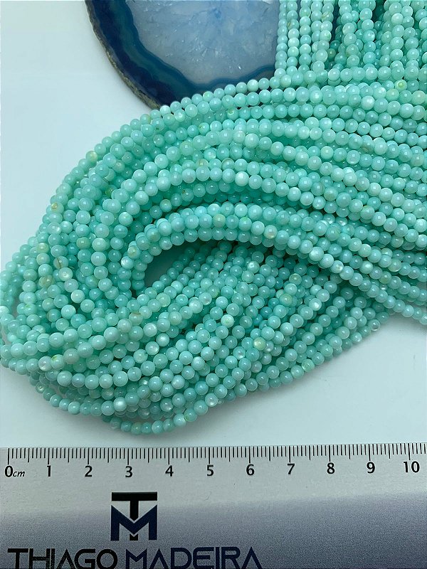 Fio Madreperola 3Mm Verde Agua - O Fio