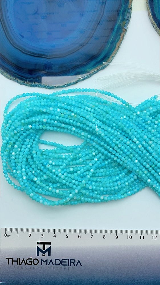 Fio Madreperola 3Mm Azul - O Fio