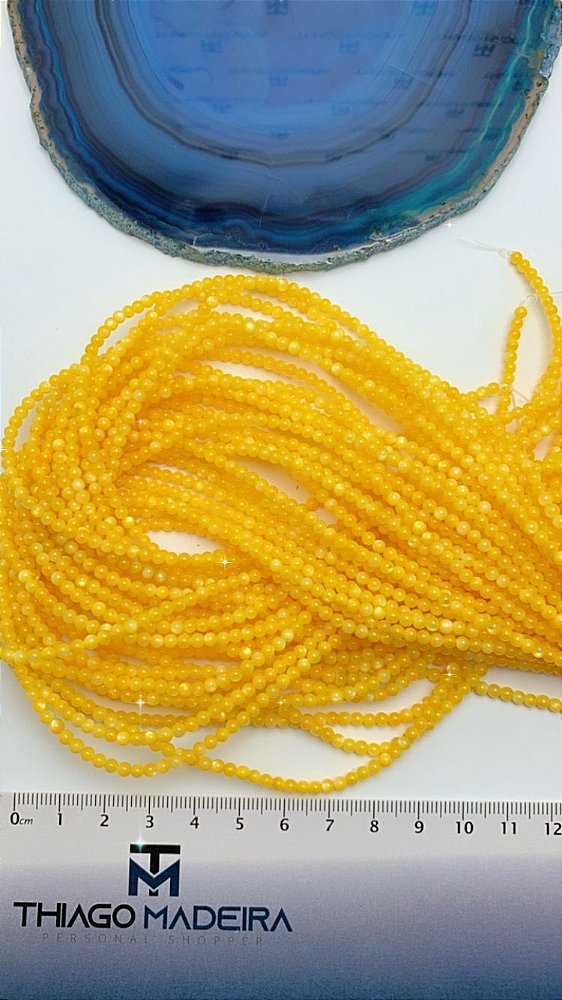 Fio Madreperola 3Mm Amarelo - O Fio