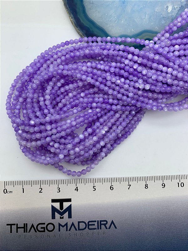 Fio Madreperola 3Mm Roxa - O Fio